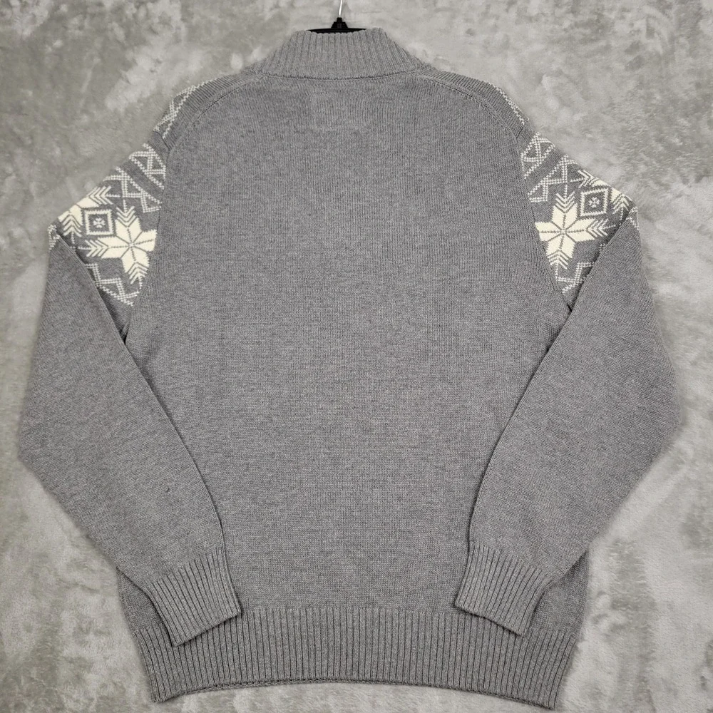 Weatherproof Vintage 1/4 zip Pullover Mens Medium Sweater Gray Long Sleeve (NWT)